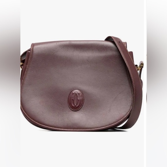 Authentic Vintage Cartier leather sling bag. Used - Picture 9 of 11